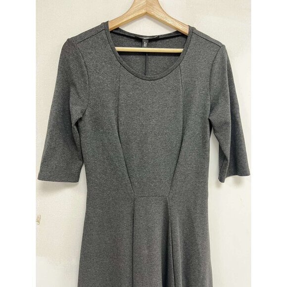 MaxMara Weekend Dress Women Classic A-Line 3/4 Sleeve Length Gray Size Small - Picture 3 of 9